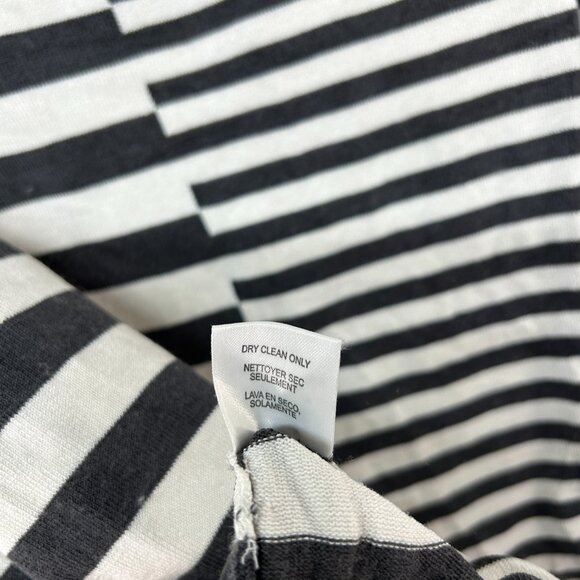 WORTH New York ladies silk knit Sweater large white black stripe capsule minimal - Picture 4 of 10